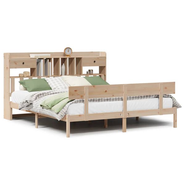 vidaXL Lit biblioth&egrave;que sans matelas 180x200 cm bois massif de pin