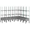 vidaXL Jardini&egrave;re avec treillis gris clair 200x160x142,5 cm PP