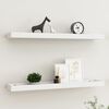 vidaXL &Eacute;tag&egrave;res murales Loggia 2 pcs Blanc 80x15x4 cm MDF