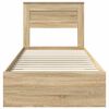 vidaXL Cadre de lit Ch&ecirc;ne Sonoma 90 x 200 cm Bois d'ing&eacute;nierie