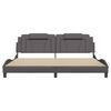 vidaXL Cadre de lit Viana avec LED sans matelas gris 200x200 cm