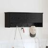 vidaXL Porte-manteau mural avec &eacute;tag&egrave;re Ch&ecirc;ne noir 80 x 20 x 30 cm