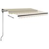 vidaXL Auvent manuel r&eacute;tractable sur pied 300x250 cm Cr&egrave;me