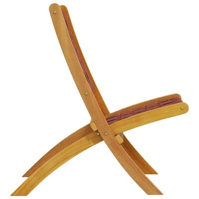 vidaXL Chaises de jardin pliantes lot de 2 bois d'acacia solide tissu