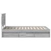 vidaXL Cadre de lit Gris Sonoma 120 x 200 cm Pin massif