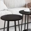 vidaXL Ensemble de tables d'appoint avec &eacute;tag&egrave;re 2 pcs Ch&ecirc;ne noir