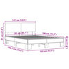 vidaXL Cadre de lit sans matelas noir 135x190 cm