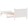 vidaXL Cadre de lit sans matelas blanc 90x190 cm bois de pin massif