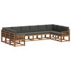 vidaXL Ensemble de canap&eacute;s d'ext&eacute;rieur 10 pcs Naturel et Anthracite
