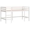 vidaXL Lit mezzanine enfants avec rideaux sans matelas rose 90x200cm