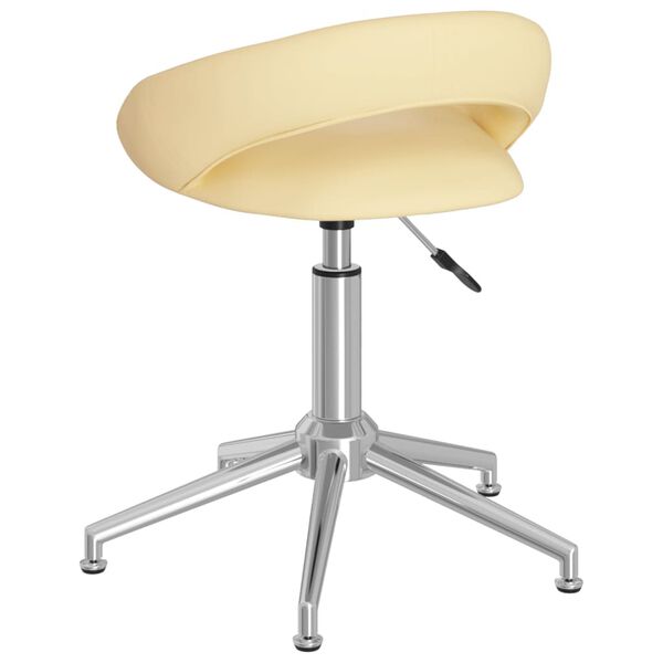 vidaXL Chaises pivotantes &agrave; manger lot de 4 cr&egrave;me similicuir