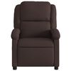 vidaXL Fauteuil inclinable électrique Marron foncé Tissu