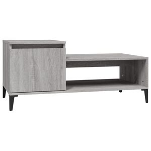 vidaXL Table basse Sonoma gris 100x50x45 cm Bois d'ing&eacute;nierie