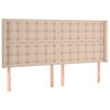 vidaXL Sommier &agrave; lattes de lit matelas LED Cappuccino 200x200 cm