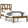 vidaXL Cadre de lit Marron miel Bois de pin massif 90x190 cm Simple