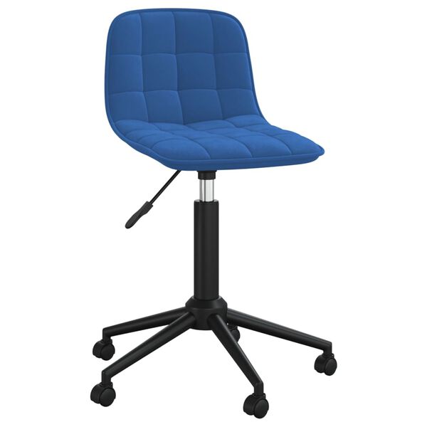 vidaXL Chaises pivotantes &agrave; manger lot de 2 bleu velours