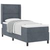 vidaXL Lit &agrave; ressorts avec matelas Gris fonc&eacute; 80 x 200 cm Velours