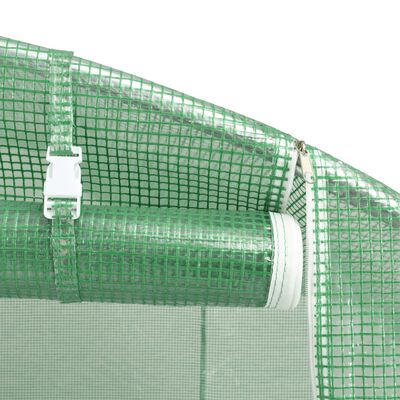 vidaXL Serre avec cadre en acier vert 30 m² 6x5x2,3 m