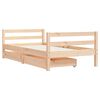 vidaXL Cadre de lit pour enfant et tiroirs 80x160cm bois de pin massif