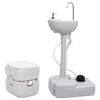 vidaXL Ensemble de toilette et support de lavage des mains de camping