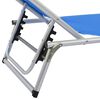 vidaXL Chaises longues pliables et toit lot de 2 Aluminium textil&egrave;ne