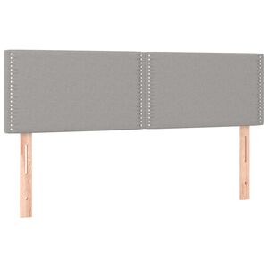 vidaXL T&ecirc;tes de lit Gris clair 144x5x78/88 cm Tissu