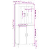 vidaXL Buffet haut Sonoma gris 69,5x34x180 cm Bois d'ing&eacute;nierie