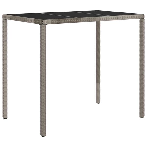 vidaXL Salon de jardin 4 pcs avec coussins Gris R&eacute;sine tress&eacute;e