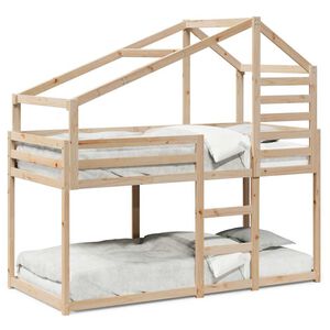 vidaXL Lit superpos&eacute; sans matelas 90x200 cm bois de pin massif