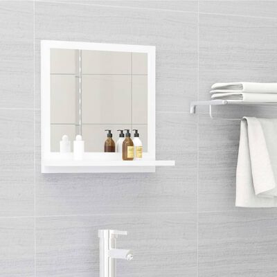 vidaXL Miroir de salle de bain Blanc 40x10,5x37 cm Aggloméré