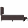 vidaXL Lit &agrave; ressorts avec matelas Marron fonc&eacute; 160 x 200 cm tissu