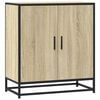 vidaXL Buffet ch&ecirc;ne sonoma 68x35x76 cm bois d'ing&eacute;nierie et m&eacute;tal