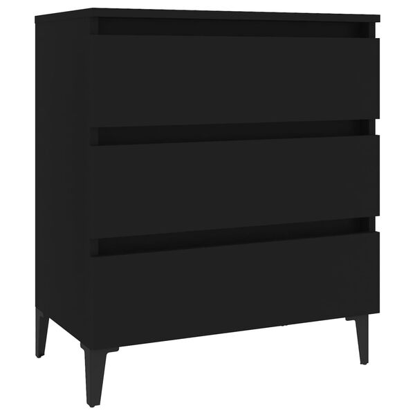 vidaXL Buffet Noir 60x35x69 cm Bois d’ingénierie