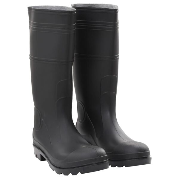 vidaXL Bottes de pluie noir taille 45 PVC