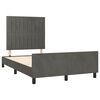 vidaXL Cadre de lit sans matelas gris fonc&eacute; 120x190 cm velours