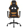 vidaXL Chaise de jeu Noir et orange Tissu
