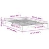 vidaXL Cadre de lit Blanc 140 x 220 cm Pin massif