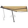 vidaXL Auvent manuel r&eacute;tractable sur pied 400x350 cm Jaune/Blanc
