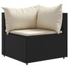 vidaXL Salon de jardin 11 pcs avec coussins noir r&eacute;sine tress&eacute;e