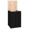 vidaXL Bo&icirc;te &agrave; linge Noir 44x44x66 cm Bois massif de pin