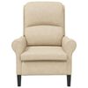 vidaXL fauteuil Cr&egrave;me 76 x 94 x 102 cm Microfibre