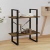 vidaXL Biblioth&egrave;que 2 niveaux Ch&ecirc;ne brun 60x30x70 cm Bois d'ing&eacute;nierie