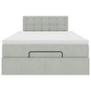 vidaXL Lit ottoman avec matelas et LED gris clair 120x190cm velours