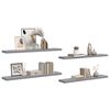 vidaXL &Eacute;tag&egrave;res murales flottantes 4 pcs gris 120x23,5x3,8 cm MDF
