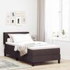 vidaXL Lit &agrave; ressorts avec matelas Marron fonc&eacute; 190 x 90 cm Polyester