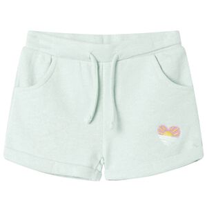 vidaXL Short pour enfants avec cordon de serrage menthe claire m&eacute;lang&eacute;e 116