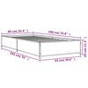 vidaXL Cadre de lit sans matelas sonoma gris 90x190 cm