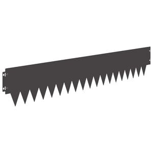 vidaXL Bordure de Pelouse 30 pcs 103 x 20 cm m&eacute;tal Noir