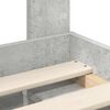 vidaXL Cadre de lit Gris B&eacute;ton 135 x 190 cm Bois de pin massif