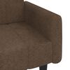 vidaXL Canap&eacute;-lit &agrave; 2 places Marron Tissu microfibre